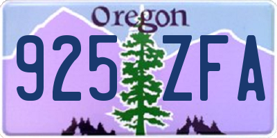 OR license plate 925ZFA