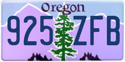 OR license plate 925ZFB