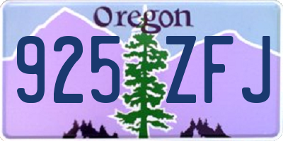 OR license plate 925ZFJ