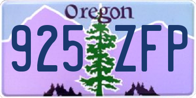 OR license plate 925ZFP