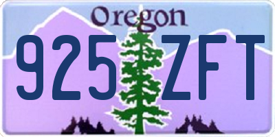 OR license plate 925ZFT