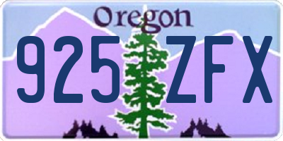 OR license plate 925ZFX