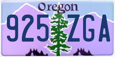 OR license plate 925ZGA