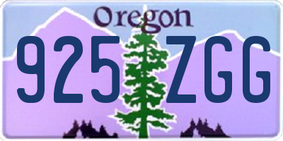 OR license plate 925ZGG