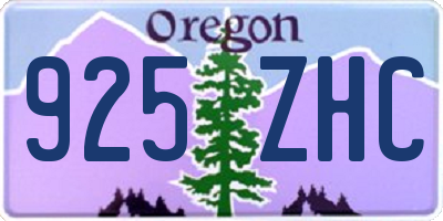 OR license plate 925ZHC