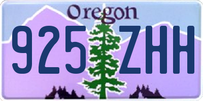 OR license plate 925ZHH
