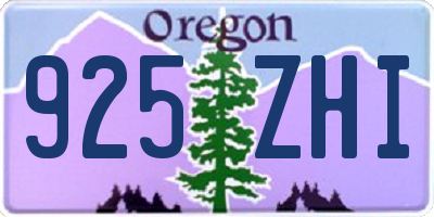 OR license plate 925ZHI