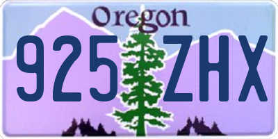 OR license plate 925ZHX