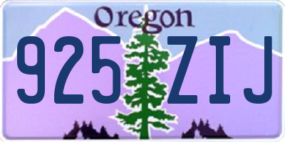 OR license plate 925ZIJ
