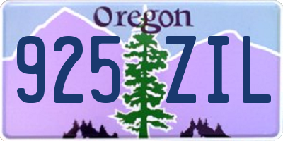 OR license plate 925ZIL