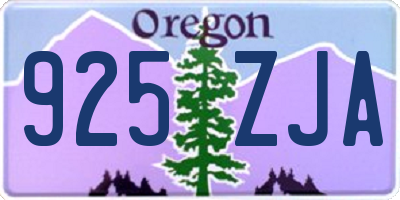 OR license plate 925ZJA