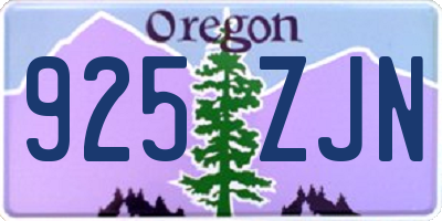 OR license plate 925ZJN