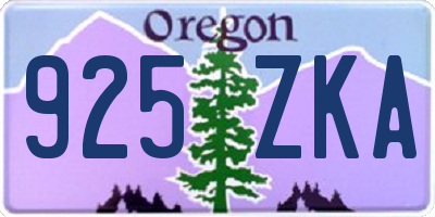 OR license plate 925ZKA
