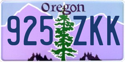 OR license plate 925ZKK