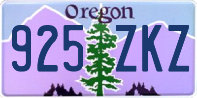 OR license plate 925ZKZ