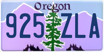OR license plate 925ZLA