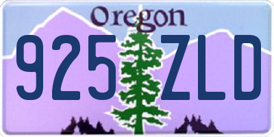 OR license plate 925ZLD