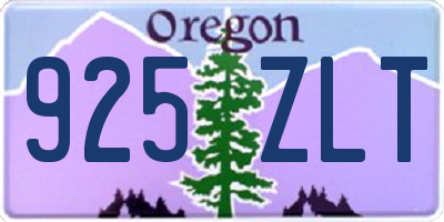 OR license plate 925ZLT
