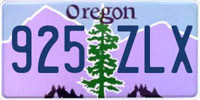 OR license plate 925ZLX
