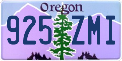 OR license plate 925ZMI