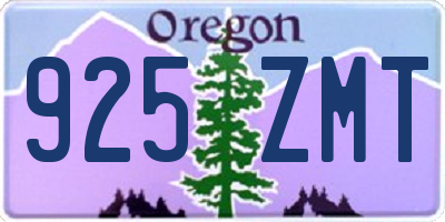 OR license plate 925ZMT