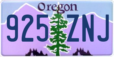 OR license plate 925ZNJ