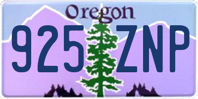 OR license plate 925ZNP