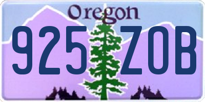 OR license plate 925ZOB