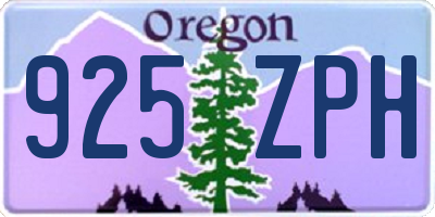 OR license plate 925ZPH