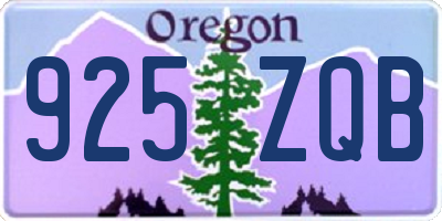 OR license plate 925ZQB