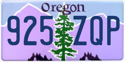 OR license plate 925ZQP