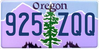 OR license plate 925ZQQ