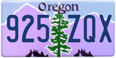 OR license plate 925ZQX