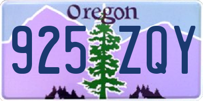 OR license plate 925ZQY