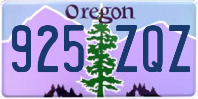 OR license plate 925ZQZ