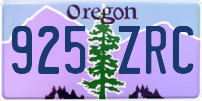 OR license plate 925ZRC