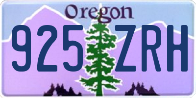 OR license plate 925ZRH