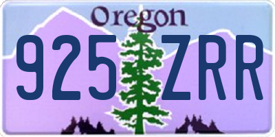 OR license plate 925ZRR