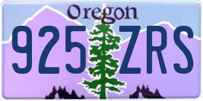 OR license plate 925ZRS