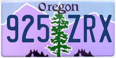 OR license plate 925ZRX