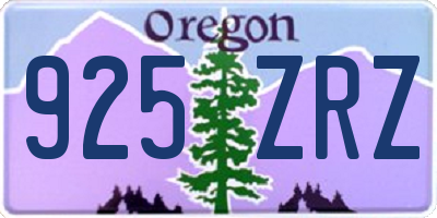 OR license plate 925ZRZ