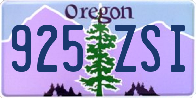 OR license plate 925ZSI
