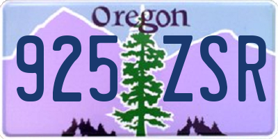 OR license plate 925ZSR