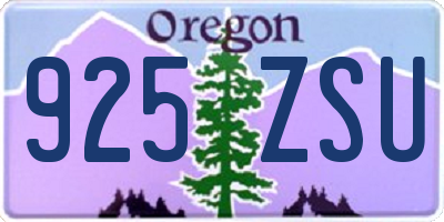 OR license plate 925ZSU