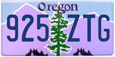 OR license plate 925ZTG