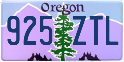 OR license plate 925ZTL