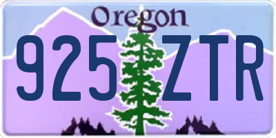 OR license plate 925ZTR