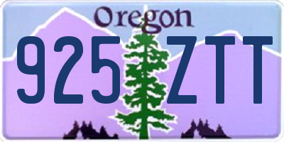 OR license plate 925ZTT