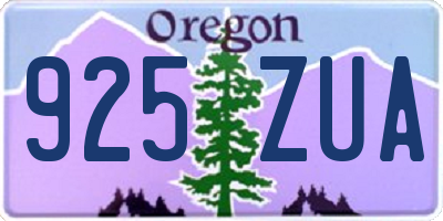 OR license plate 925ZUA