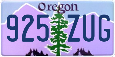 OR license plate 925ZUG